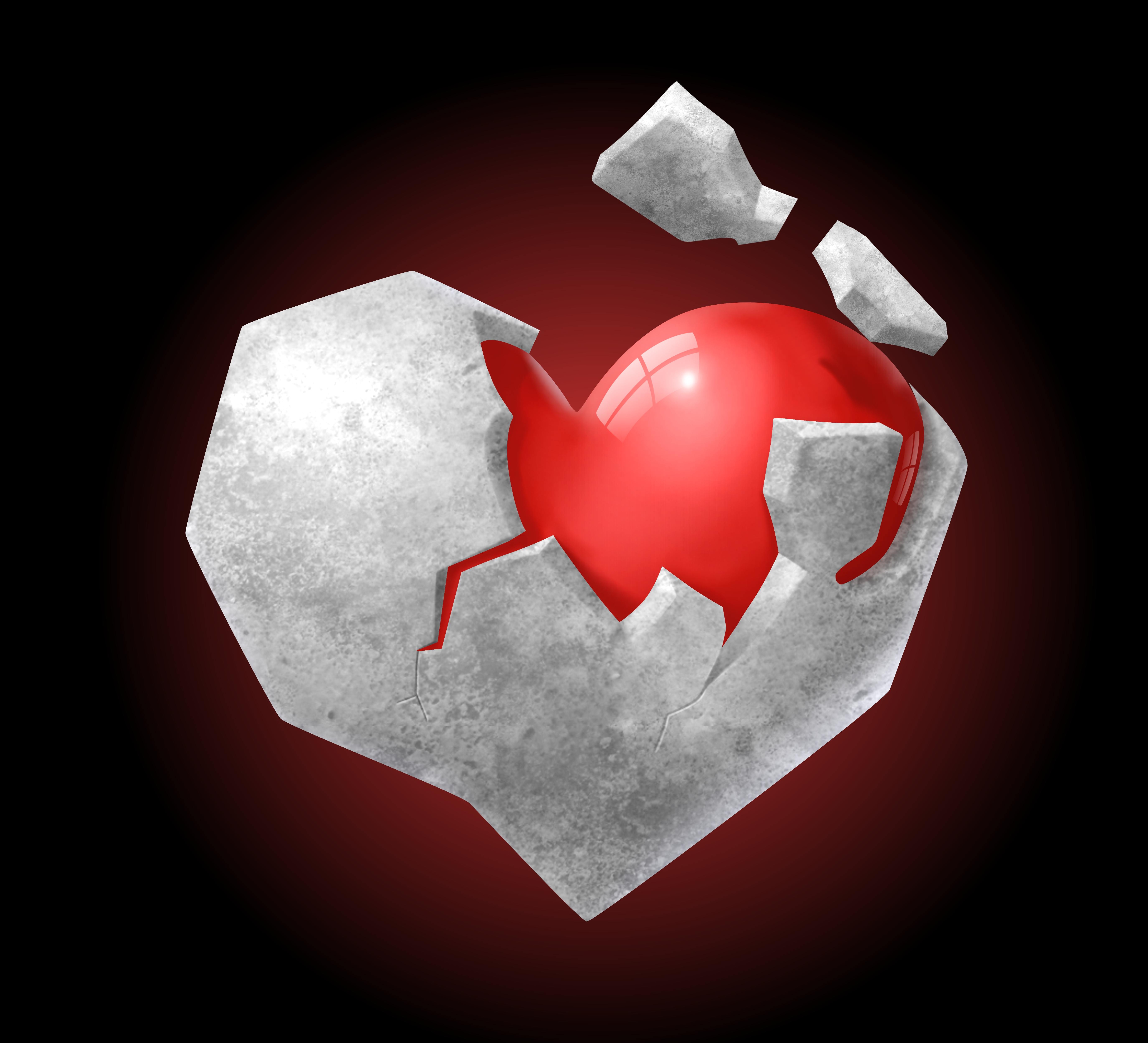 Слито сердце. Каменное сердце. Сердце. Сердце из камня.